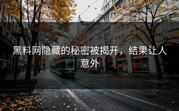 黑料网隐藏的秘密被揭开，结果让人意外