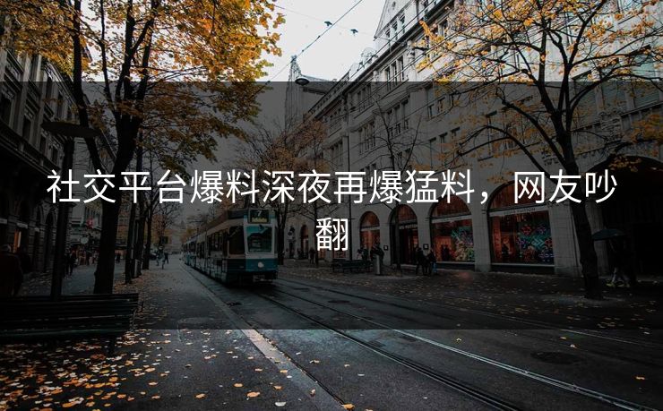 社交平台爆料深夜再爆猛料，网友吵翻